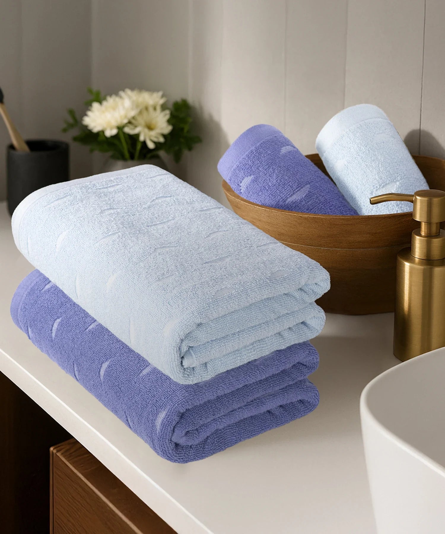 Fragrance 4Pc Towel Set, Mystique| 500 GSM Cotton